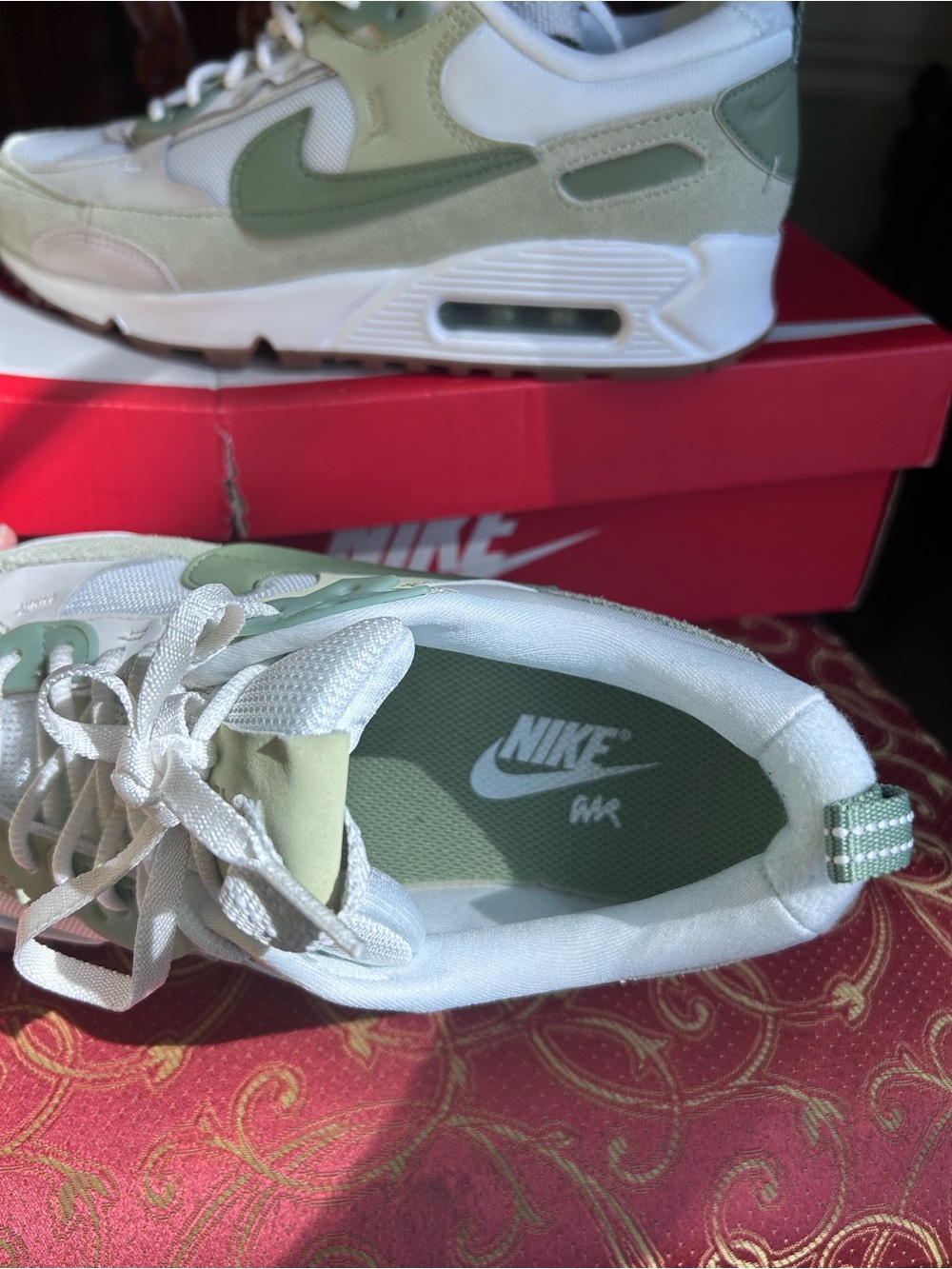 Nike Air Max 90 Futura Olive Aura Oil Green Women’s Sneaker 7.5 - Picture 5 of 13